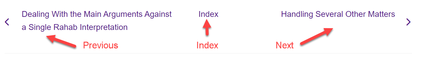 The study navigation at the top and bottom of content pages will look something like this
